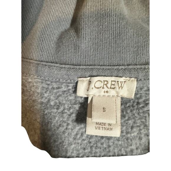 J.  Crew Gray Long Sleeve Button Henley Cotton Blend Sweatshirt Women Sz S - Picture 8 of 10